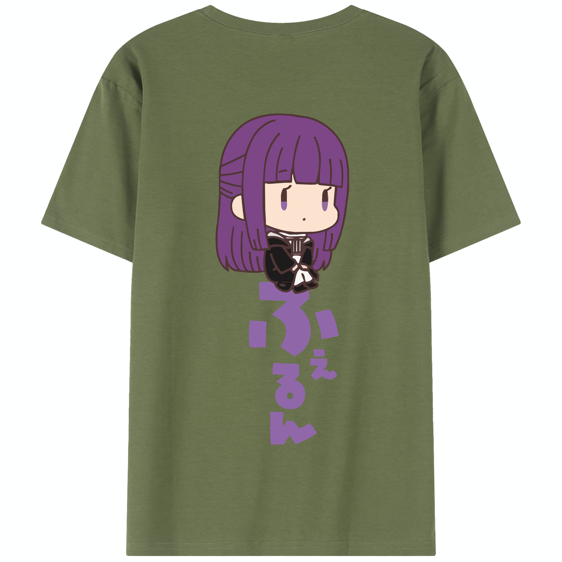 （画像用） 葬送のフリーレン Frieren 綿100％半袖Tシャツ（背面プリント）